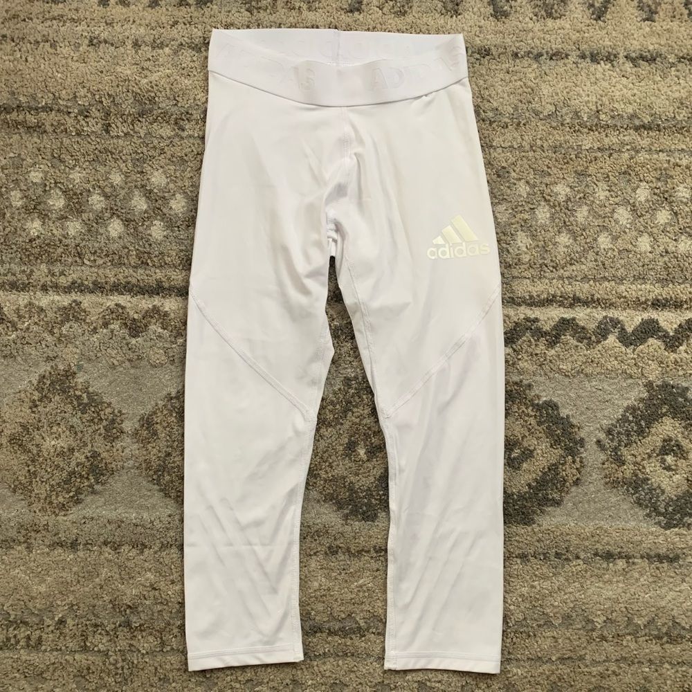 Adidas AlphaSkin Triple White Tights Small